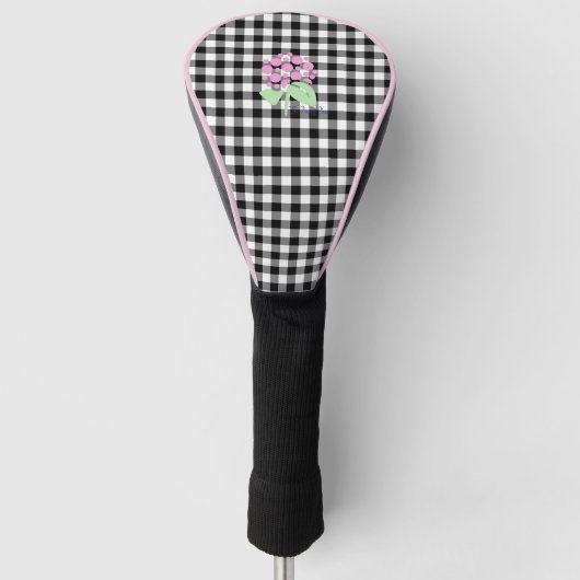 Golf Head Cover Black Gingham Headcover (Vorderseite)