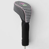 Golf Head Cover Black Gingham Headcover (angewinkelt)