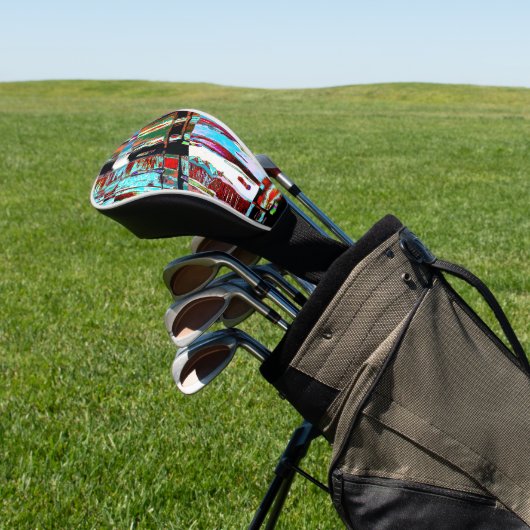 Golf Head Cover – Collapse Reflection Abstract Golf Headcover (In SItu)