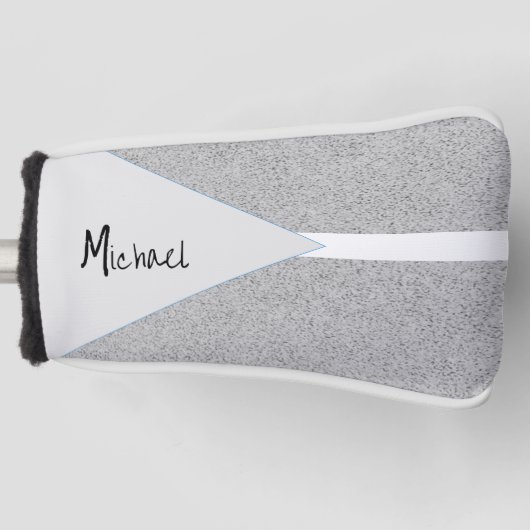 Golf Head Cover Grau White Headcover (Vorderseite)