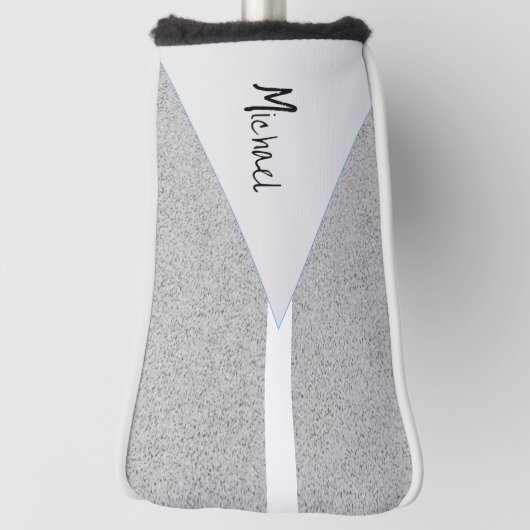 Golf Head Cover Grau White Headcover (Rotieren 90)