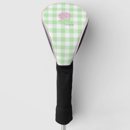 Golf Head Cover Green Gingham Headcover (Vorderseite)
