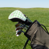Golf Head Cover Green Gingham Headcover (In SItu)