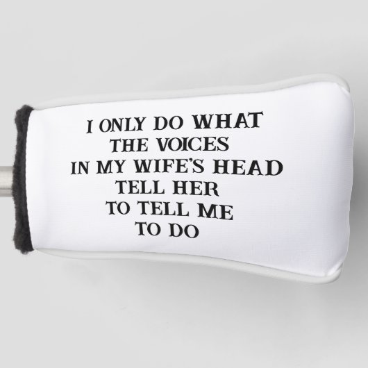 Golf Head Cover Husband Wife's Joke Golf Headcover (Vorderseite)