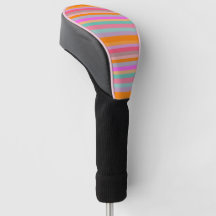 Golf Head Cover, Mandarin Orange farbenfrohe Strei