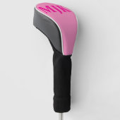 Golf Head Cover mit Hot Pink Monogram Headcover (angewinkelt)
