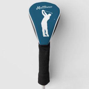 Golf Head Cover mit Monogramm "golfer Matthew" bla Headcover