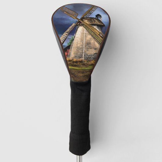 Golf Head Cover Netherlands Windmill Landschaft Headcover (Vorderseite)