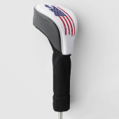 *~* Golf Head Cover Patiotic Grunge USA Flag Golf Headcover (angewinkelt)