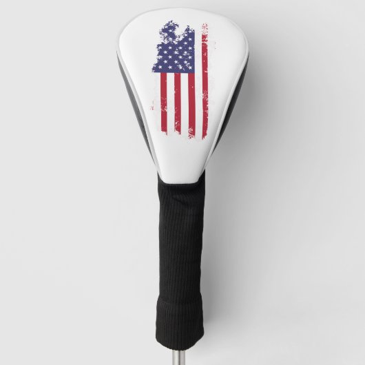 *~* Golf Head Cover Patiotic Grunge USA Flag Headcover (Vorderseite)