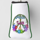 Golf Head Cover - Peace & Love Golf Headcover (Rotieren 90)