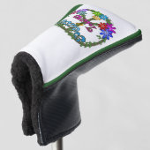 Golf Head Cover - Peace & Love Headcover (3/4 Vorderseite)