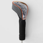 Golf Head Cover TIGER UND SCHWARZER MOON Headcover (angewinkelt)