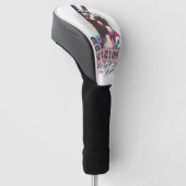 Golf Head Cover – Victory Peace & Love Pop-Art  Headcover (angewinkelt)