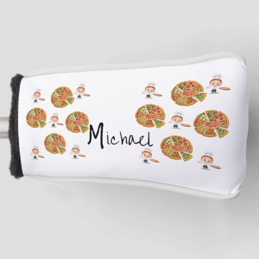 Golf Head Cover White Pizza Headcover (Vorderseite)