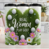 Golf Heart Women Play Golf Thermosbecher