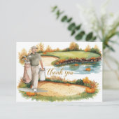 Golf Herbst Gruß Dankeschön Karte für Herbst (Stehend Vorderseite)
