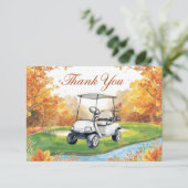 Golf Herbst Gruß Dankeschön Karte für Herbst (Stehend Vorderseite)