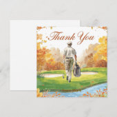 Golf Herbst Gruß Dankeschön Karte für Herbst (Vorne/Hinten)