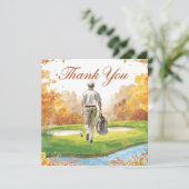 Golf Herbst Gruß Dankeschön Karte für Herbst (Stehend Vorderseite)