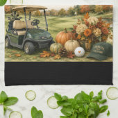 Golf Herbstliches Golfplatz-Design für Golfer Geschirrtuch (Gefaltet)