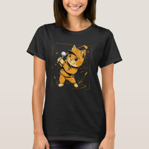 Golf Herren, Damen & Kinder Katze Golfer T-Shirt