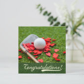 Golf Herzlichen Glückwunsch an die Liebe Rot Herze (Stehend Vorderseite)