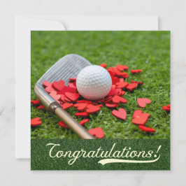 Golf Herzlichen Glückwunsch an die Liebe Rot Herze