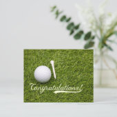 Golf Herzlichen Glückwunsch, dass Sie es für Golfe Postkarte (Stehend Vorderseite)