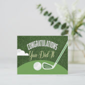 Golf Herzlichen Glückwunsch, dass Sie es für Golfe Postkarte (Stehend Vorderseite)