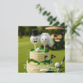 Golf Herzlichen Glückwunsch für Golfer Braut und B (Stehend Vorderseite)