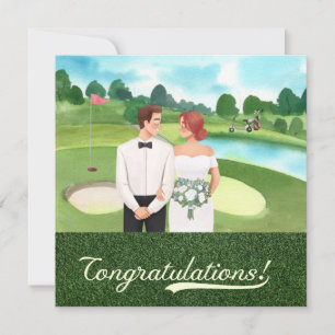 Golf Herzlichen Glückwunsch für Golfer Braut und B