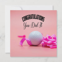 Golf Herzlichen Glückwunsch Sie haben es Dame Golf