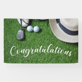 Golf Herzlichen Glückwunsch zum Golfschuh-Hutputte Banner