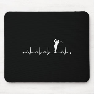 Golf-Herzschlag-Shirt Herzschlag-Liebesgeschenk Mousepad
