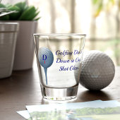 Golf hinunter in einem Golfer-Shooting-Glas Schnapsglas
