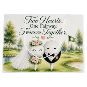 Golf-Hochzeit Braut & Bräutigam Ball Große Geschenktüte