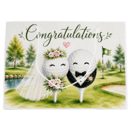Golf-Hochzeit Braut & Bräutigam Ball Große Geschenktüte