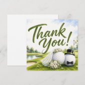 Golf-Hochzeit Braut & Bräutigam Danke (Vorne/Hinten)