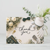 Golf-Hochzeit Danke (Stehend Vorderseite)