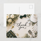Golf-Hochzeit Danke Postkarte (Vorne/Hinten)