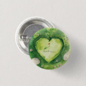 Golf-Hochzeit herzförmiger Golfplatz Button (Vorne & Hinten)