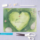 Golf-Hochzeit herzförmiger Golfplatz Seidenpapier (Handwerk)