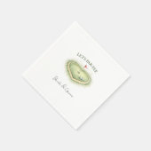 Golf-Hochzeit herzförmiger Golfplatz Serviette (Ecke)