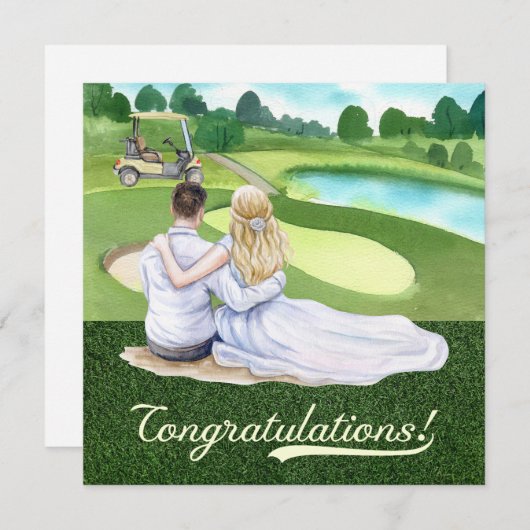 Golf Hochzeit Herzlichen Glückwunsch an Braut und (Vorne/Hinten)