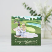 Golf Hochzeit Herzlichen Glückwunsch an Braut und (Stehend Vorderseite)