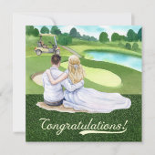 Golf Hochzeit Herzlichen Glückwunsch an Braut und (Vorderseite)