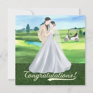 Golf Hochzeit Herzlichen Glückwunsch an Braut und