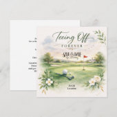 GOLF HOCHZEIT Lasst uns Par-Tee feiern Save the Da Date (Vorne/Hinten)