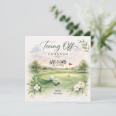 GOLF HOCHZEIT Lasst uns Par-Tee feiern Save the Da Date (Stehend Vorderseite)